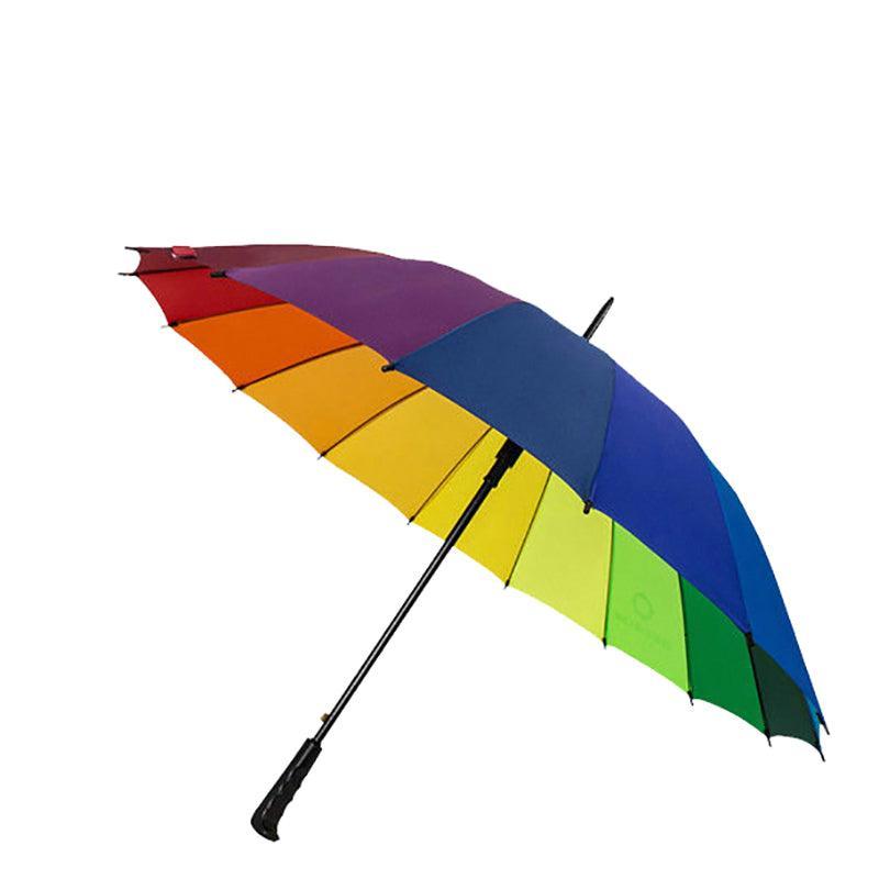 16 Ribs Large Rainbow Umbrella Fashion Straight Long Handle Anti Uv Sun Rain Au V528-RAINBOWUMBRELLA-351586