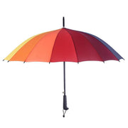 16 Ribs Large Rainbow Umbrella Fashion Straight Long Handle Anti Uv Sun Rain Au V528-RAINBOWUMBRELLA-351586