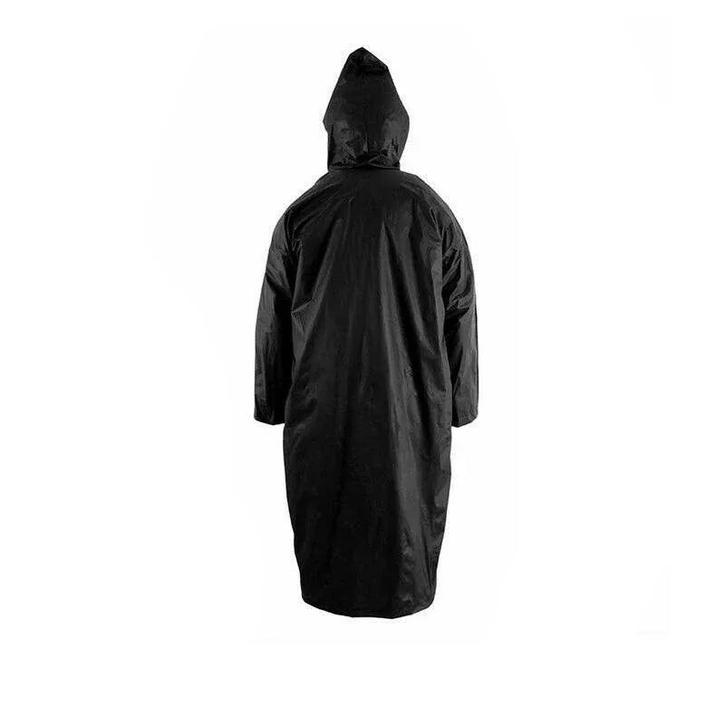 Waterproof Raincoat Jacket Mens Womens Long Hooded Rainwear Eva Rain Coat Au V528-RAINCOAT-BLACK-136741