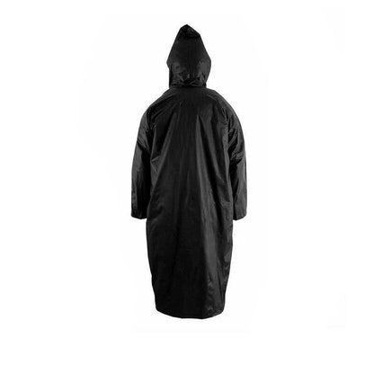 Waterproof Raincoat Jacket Mens Womens Long Hooded Rainwear Eva Rain Coat Au V528-RAINCOAT-BLACK-136741