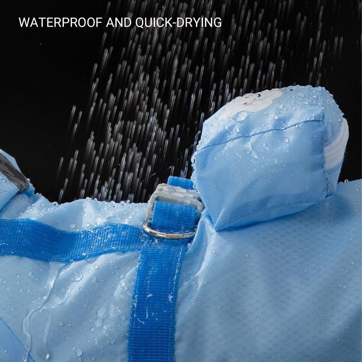 Waterproof Dog Raincoat with Feet Full Coverage Pet Rainy Clothes for Small Dogs - Blue - M V528-RAINCOAT-BLUE-M-737760