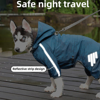 Waterproof Four Corner Pet Raincoats In Large Medium And Small Sizes Are Suitable For Dogs - Pink - S V528-RAINCOAT-FF-S-762836