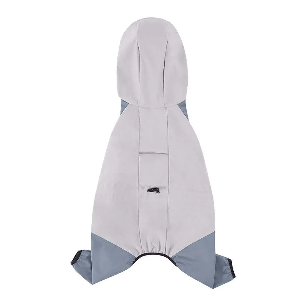 Waterproof Four Foot Dog Raincoat for Small Medium Large Dogs Pet Rainy Day Coat - Light Gray+Dark Grey - XXL V528-RAINCOAT-H-XXL-497083