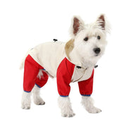 Waterproof Four Foot Dog Raincoat for Small Medium Large Dogs Pet Rainy Day Coat - Light Gray+Dark Grey - XXL V528-RAINCOAT-H-XXL-497083