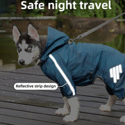 Waterproof Four Corner Pet Raincoats In Large Medium And Small Sizes Are Suitable For Dogs - Orange - L V528-RAINCOAT-HH-L-569413