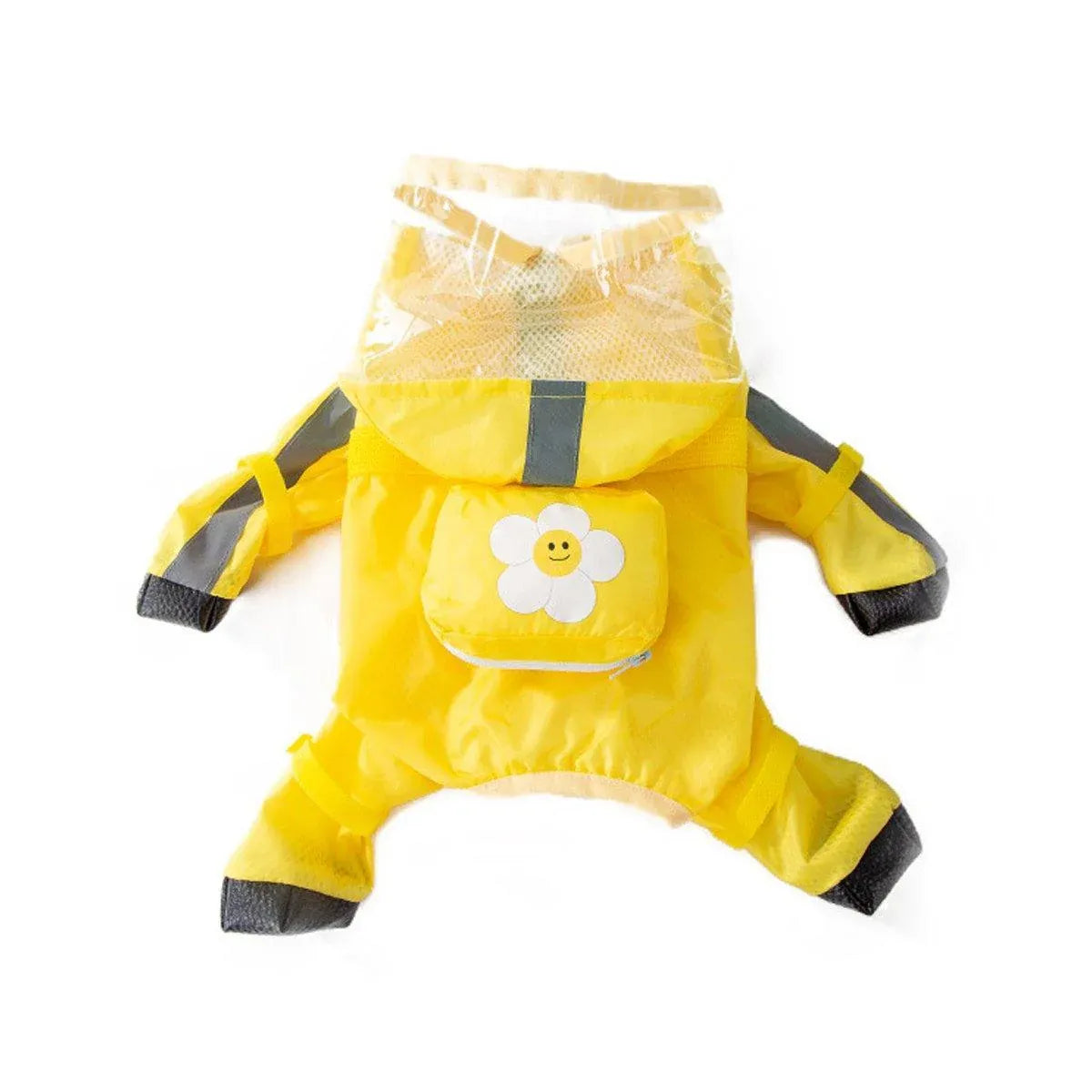 Waterproof Dog Raincoat with Feet Full Coverage Pet Rainy Clothes for Small Dogs - Yellow - M V528-RAINCOAT-YELLOW-M-776614