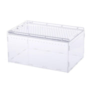 Clear Pet Box Slide Lid Reptile Breeding Habitat Panoramic View Terrarium V528-RAISING-BOX-731756