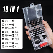 Ratchet Screwdriver Set with Sleeve Dual Head Screwdriver Expansion Cross Bits - 18-in-1 V528-RATCHET-SCREWDRIVER-18PCS-116425
