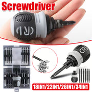 Ratchet Screwdriver Set with Sleeve Dual Head Screwdriver Expansion Cross Bits - 26-in-1 V528-RATCHET-SCREWDRIVER-26PCS-237785