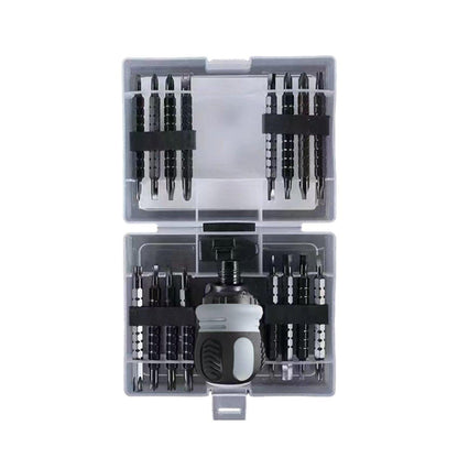 Ratchet Screwdriver Set with Sleeve Dual Head Screwdriver Expansion Cross Bits - 26-in-1 V528-RATCHET-SCREWDRIVER-26PCS-237785