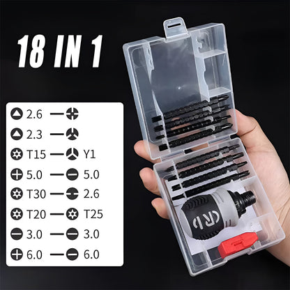 Ratchet Screwdriver Set with Sleeve Dual Head Screwdriver Expansion Cross Bits - 34-in-1 V528-RATCHET-SCREWDRIVER-34PCS-539044