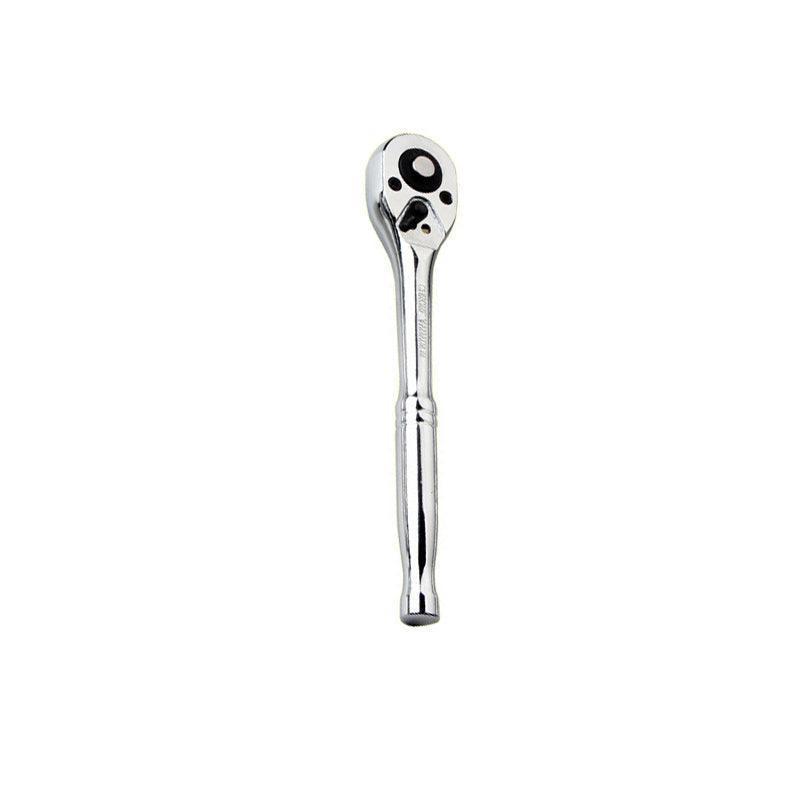 Quick Release Ratchet Handle 1/4 inch 3/8 inch 1/2 inch Drive Reversible Socket Wrench - 14x195x32mm