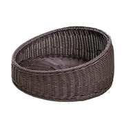 Rattan Cat Nest Four Seasons Open Cat House Summer Bed for Cats Pet Supplies - Coffee V528-RATTAN-NEST-COFFEE-179161