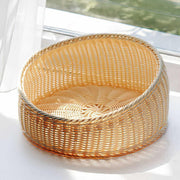 Rattan Cat Nest Four Seasons Open Cat House Summer Bed for Cats Pet Supplies - Coffee V528-RATTAN-NEST-COFFEE-179161