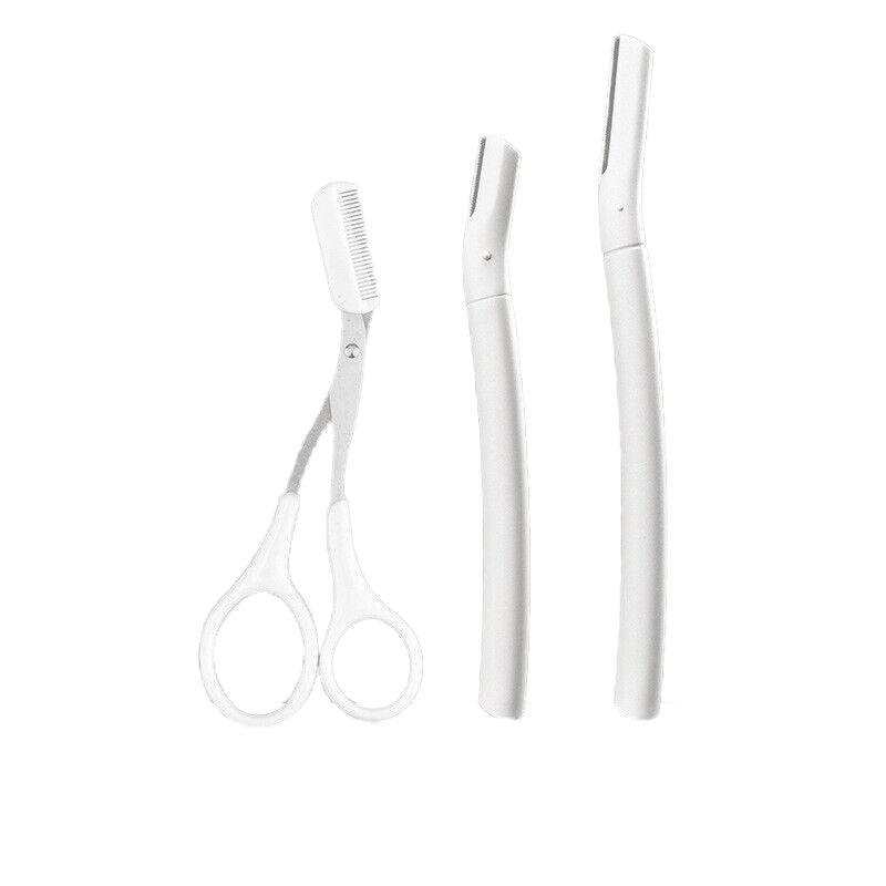 3Pcs Eyebrow Razor Set Facial Trimmer Shaver Blade Hair Remover Beauty Tool - 3X Eyebrow Razor-Light Green V528-RAZOR-LIGHTGREEN-716295
