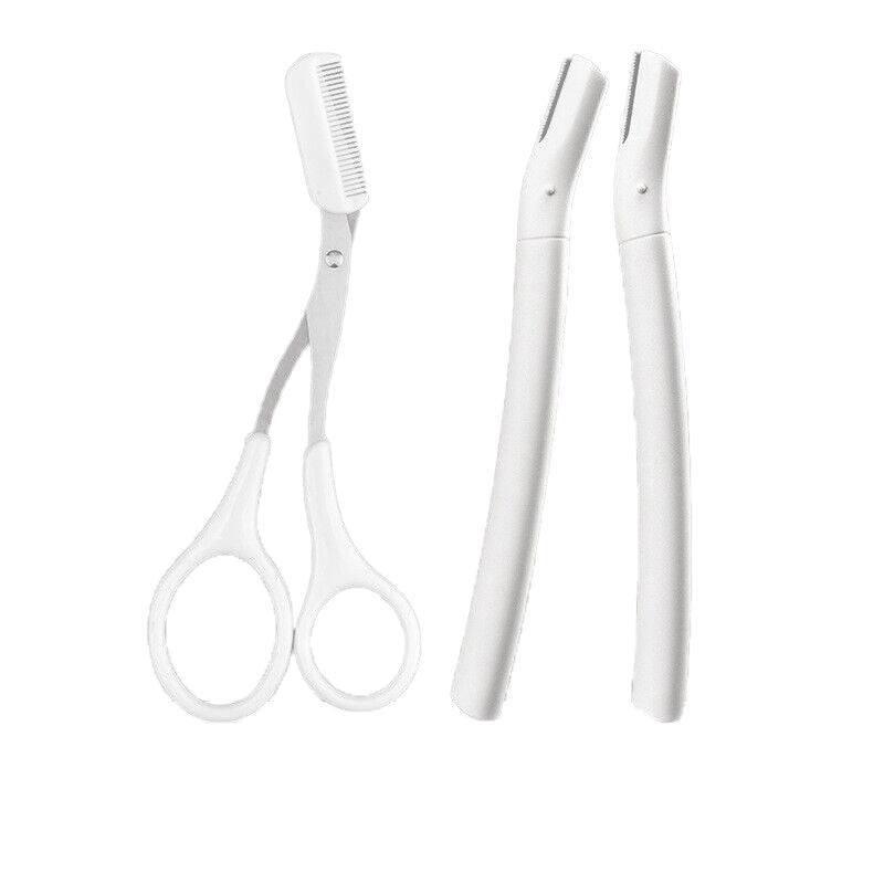 3Pcs Eyebrow Razor Set Facial Trimmer Shaver Blade Hair Remover Beauty Tool - 3X Eyebrow Razor-Light Green V528-RAZOR-LIGHTGREEN-716295