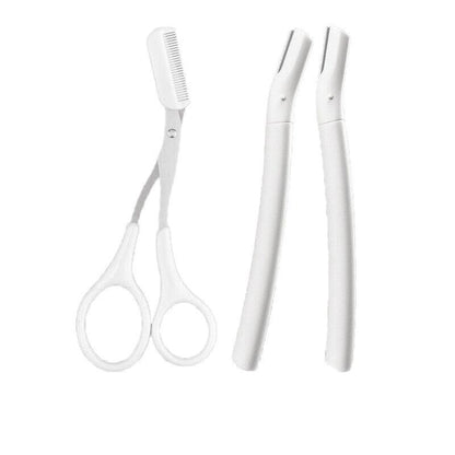 3Pcs Eyebrow Razor Set Facial Trimmer Shaver Blade Hair Remover Beauty Tool - 3X Eyebrow Razor-Light Green V528-RAZOR-LIGHTGREEN-716295