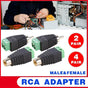 2/4 Pair Speaker Wire cable to female & male RCA Adapter Connector Jack Plug LED - 2 PAIRS V528-RCAADAPTERJACK-2PAIRS-476475