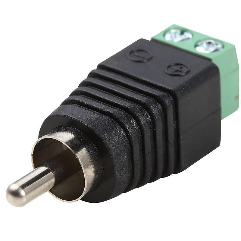 2/4 Pair Speaker Wire cable to female & male RCA Adapter Connector Jack Plug LED - 2 PAIRS V528-RCAADAPTERJACK-2PAIRS-476475