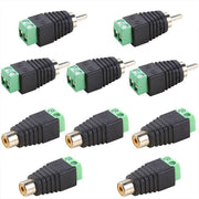 2/4 Pair Speaker Wire cable to female & male RCA Adapter Connector Jack Plug LED - 2 PAIRS V528-RCAADAPTERJACK-2PAIRS-476475