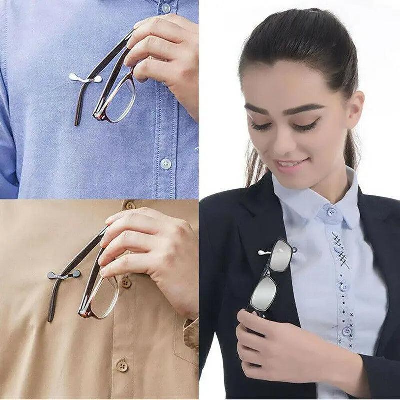 Strong Grip Eyewear Clip Holder Brooch for Glasses and Sunglasses - Silver V528-READEREST-SILVER-8544122