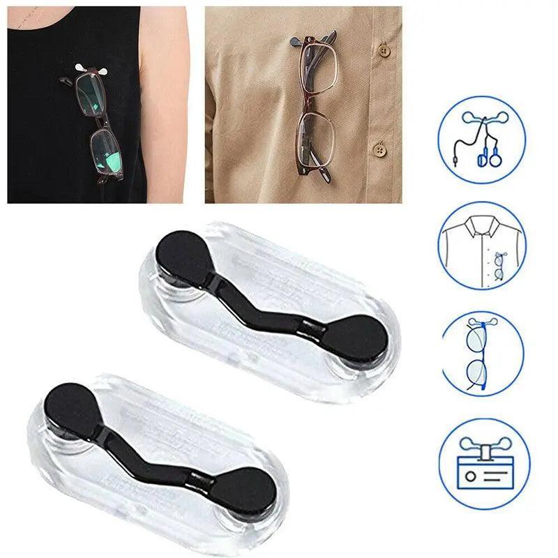 Strong Grip Eyewear Clip Holder Brooch for Glasses and Sunglasses - Silver V528-READEREST-SILVER-8544122