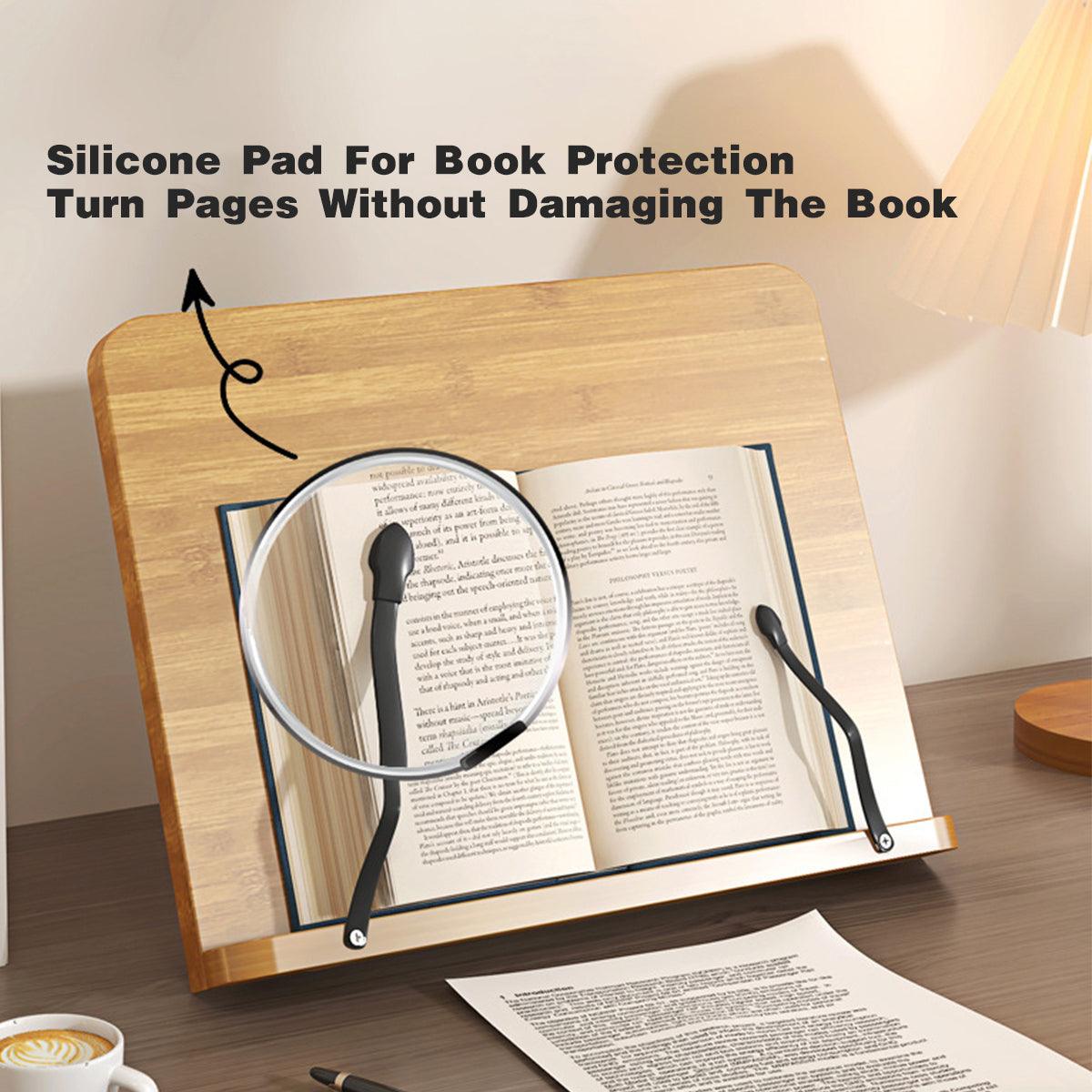 Wooden Adjustable Reading Stand Multifunctional Book Holder Bracket for Desk - Small V528-READING-STAND-S-503674