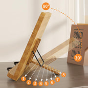 Wooden Adjustable Reading Stand Multifunctional Book Holder Bracket for Desk - Small V528-READING-STAND-S-503674