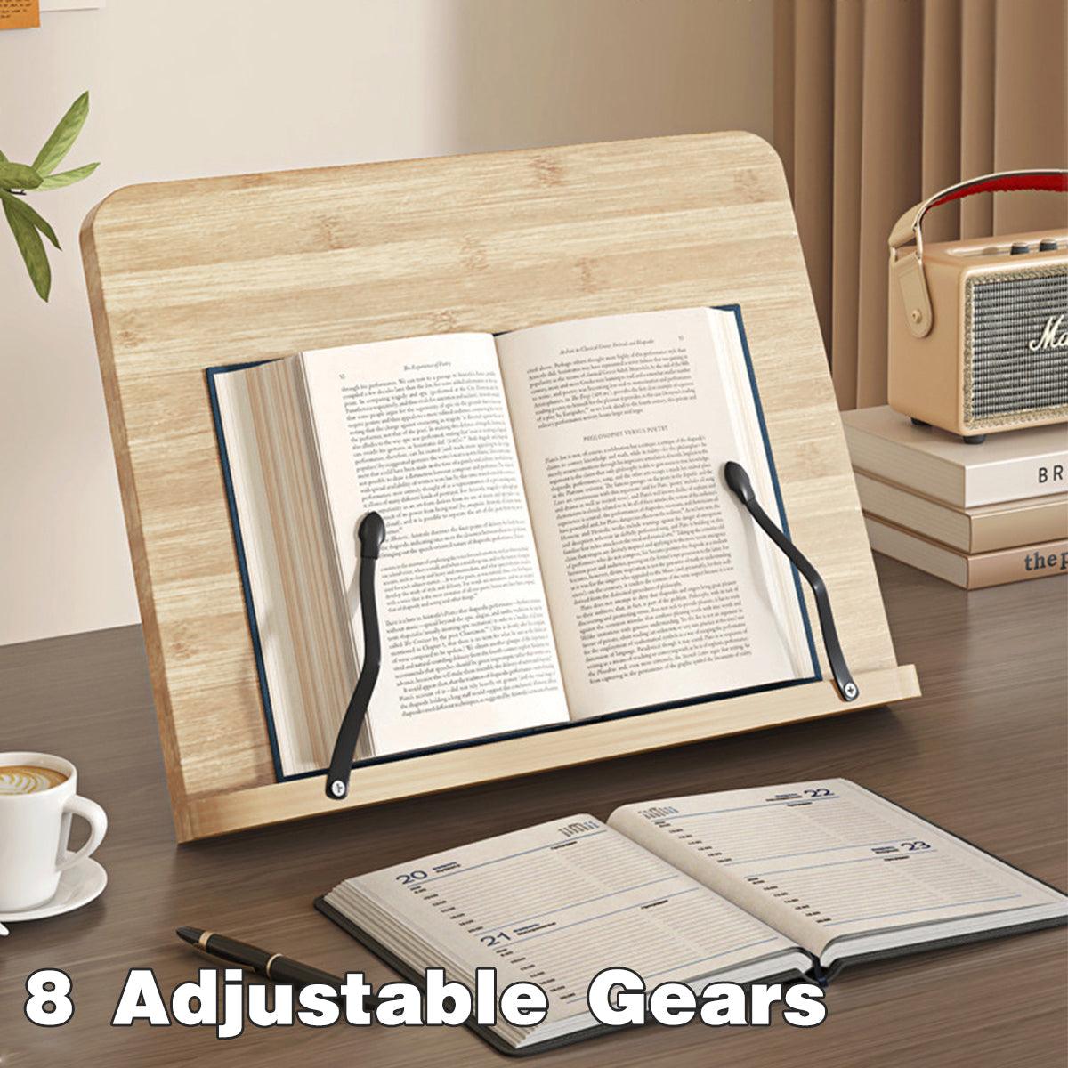 Wooden Adjustable Reading Stand Multifunctional Book Holder Bracket for Desk - Small V528-READING-STAND-S-503674