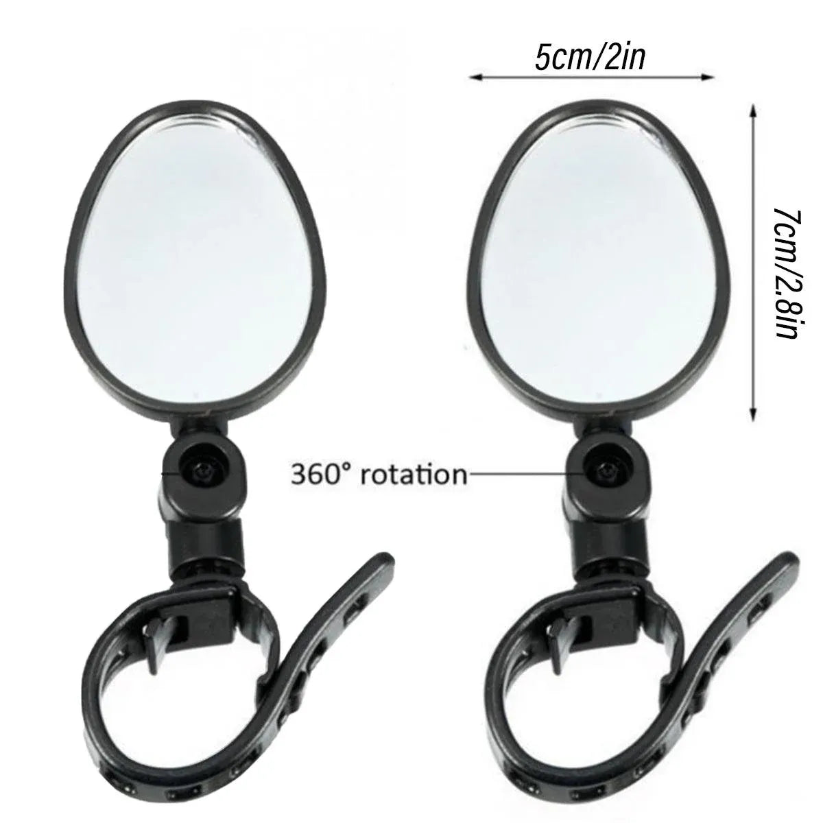 2pcs Bike Rear View Mirrors Adjustable Mountain Bike Handlebar Mirrors Cycling V528-REARVIEW-2PCS-627979