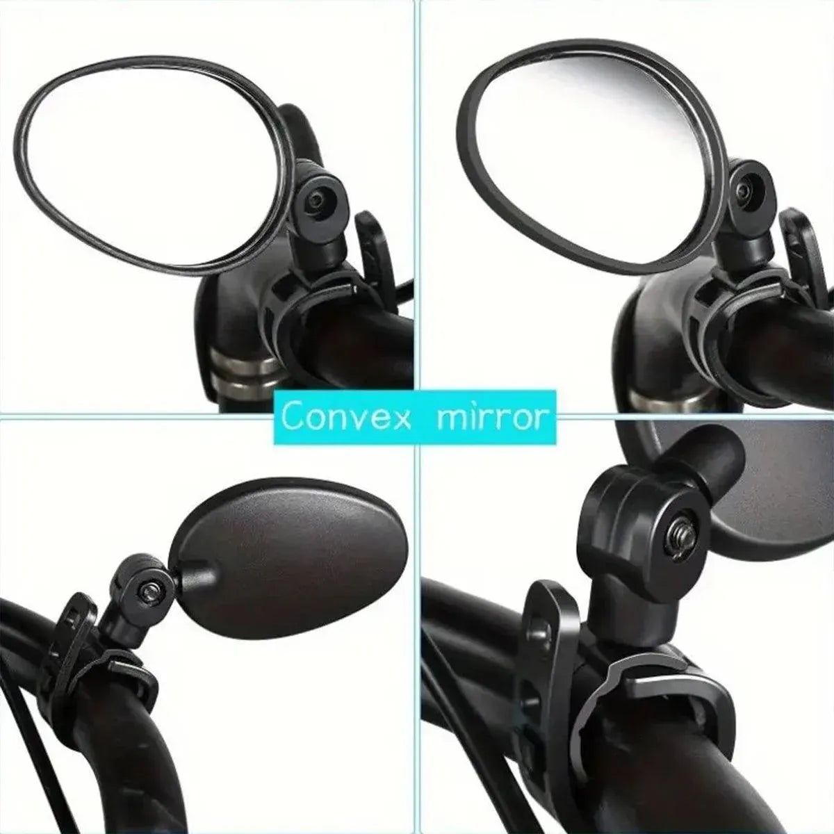 2pcs Bike Rear View Mirrors Adjustable Mountain Bike Handlebar Mirrors Cycling V528-REARVIEW-2PCS-627979