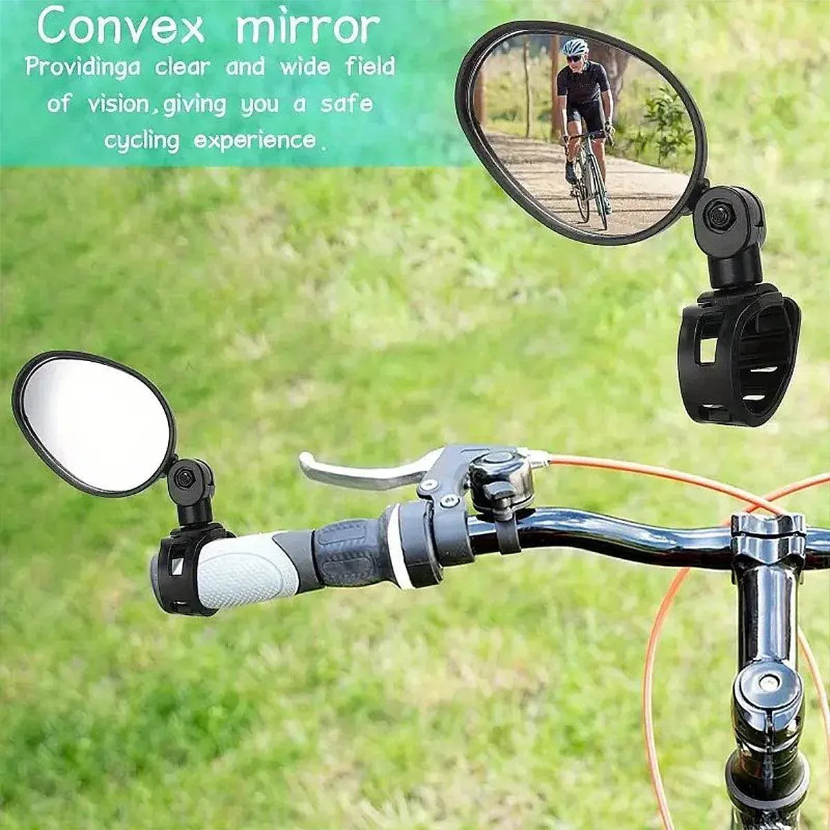 2pcs Bike Rear View Mirrors Adjustable Mountain Bike Handlebar Mirrors Cycling V528-REARVIEW-2PCS-627979