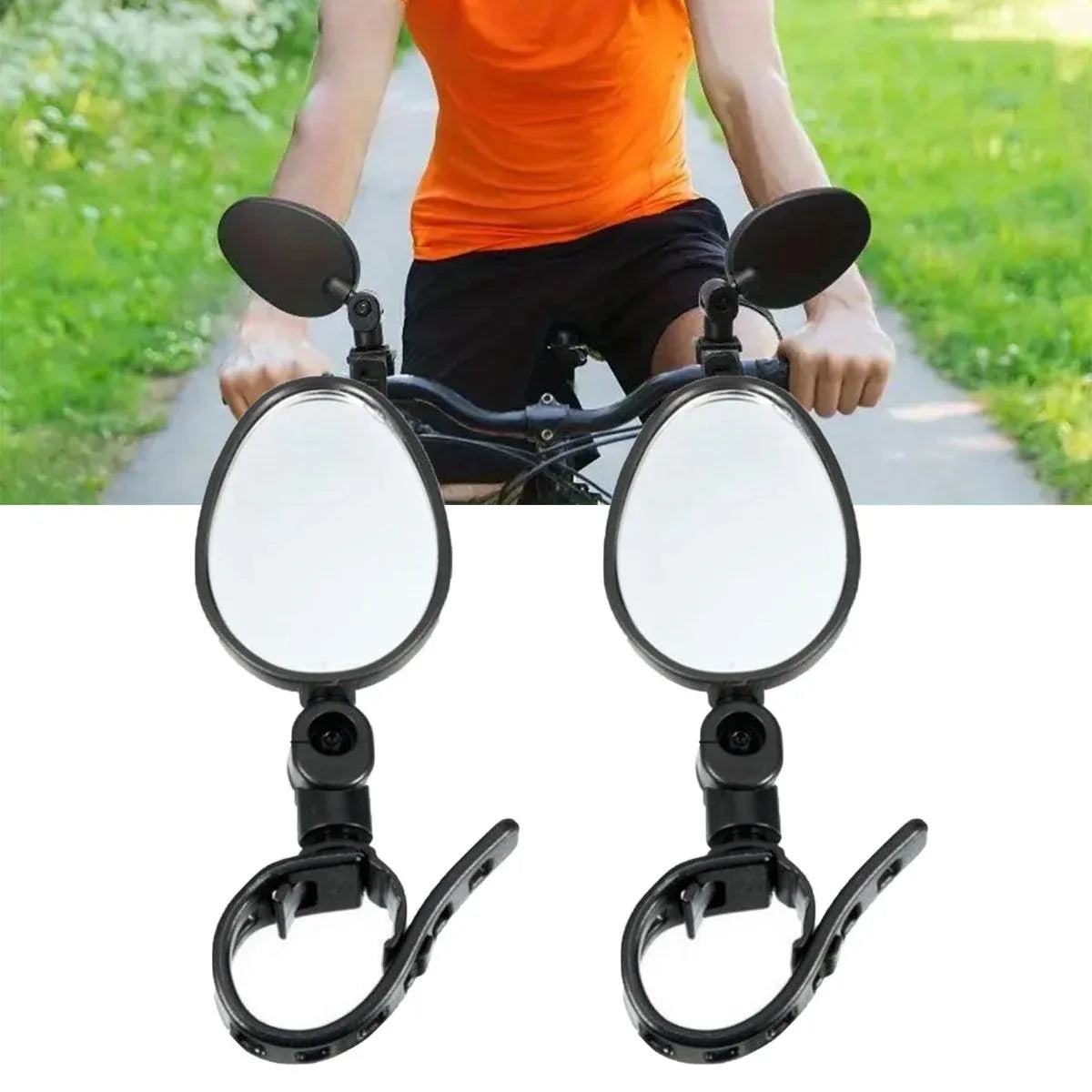 2pcs Bike Rear View Mirrors Adjustable Mountain Bike Handlebar Mirrors Cycling V528-REARVIEW-2PCS-627979