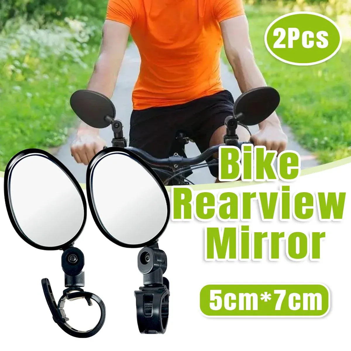 2pcs Bike Rear View Mirrors Adjustable Mountain Bike Handlebar Mirrors Cycling V528-REARVIEW-2PCS-627979