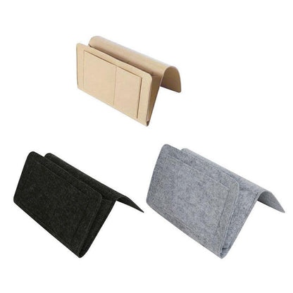 Bedside Storage Caddy Hanging Organizer Pocket Bag for Phone Remote Book - Grey V528-RECEIVEBAG-GREY-44009