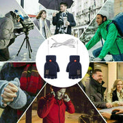 USB Heated Half Finger Gloves Winter Warm Knitted Gloves for Typing and Office Use - Navy V528-RECHARGEABLEMITTEN-314804-1