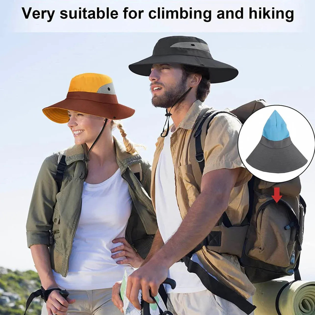 Women Wide Brim Ponytail Hat Sun Protect Visor Summer Beach Cap Anti Uv Floppy - Red V528-RECOLOUR-RED93496