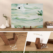 Wooden Recipe Stand Menu Display Holder Family Record Poster Stand Base Rack V528-RECORD-STAND-BROWN-570461