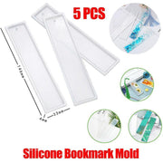 5PCS Silicone Bookmark Mould Rectangle Resin Craft Making Tool for DIY Projects V528-RECTANGULARMOLD-5PCS-99176