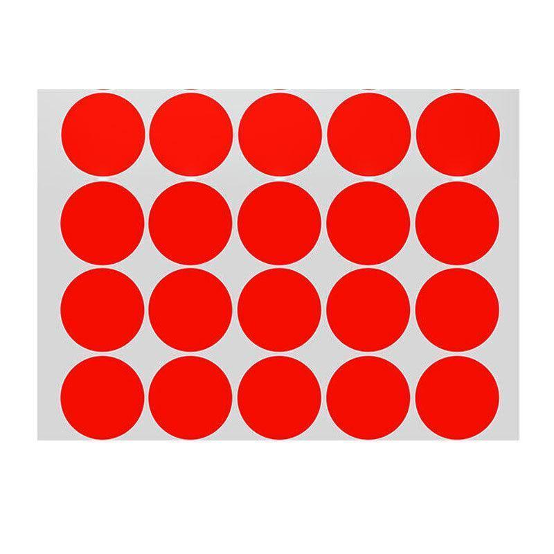 Red Assorted Sizes Colour Sticker Dots Adhesive Round Labels Circular Spot Scrapbook - 100mm*2 Dots V528-RED-100MM-2DOTS84963