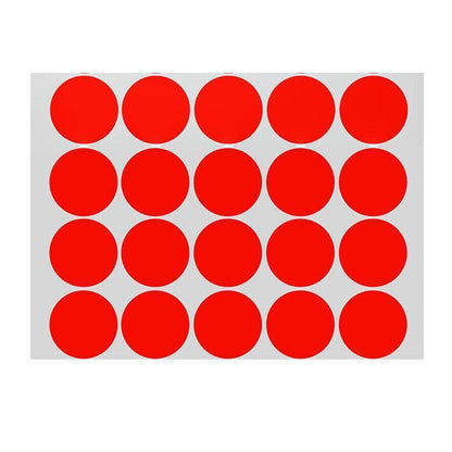 Red Assorted Sizes Colour Sticker Dots Adhesive Round Labels Circular Spot Scrapbook - 100mm*2 Dots V528-RED-100MM-2DOTS84963