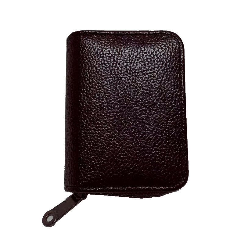 Compact Zipper Organ Card Cover Holder Wallet ID Bag Short Coin Purse Pockets - Rose Red V528-RED-A175209