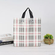 50x Reusable Plastic Tote Bag Eco Friendly Shopping Bags Durable Large Capacity - Red-Black 37*30*8cm V528-RED-BLACK-30-4-4-50PCS-756544