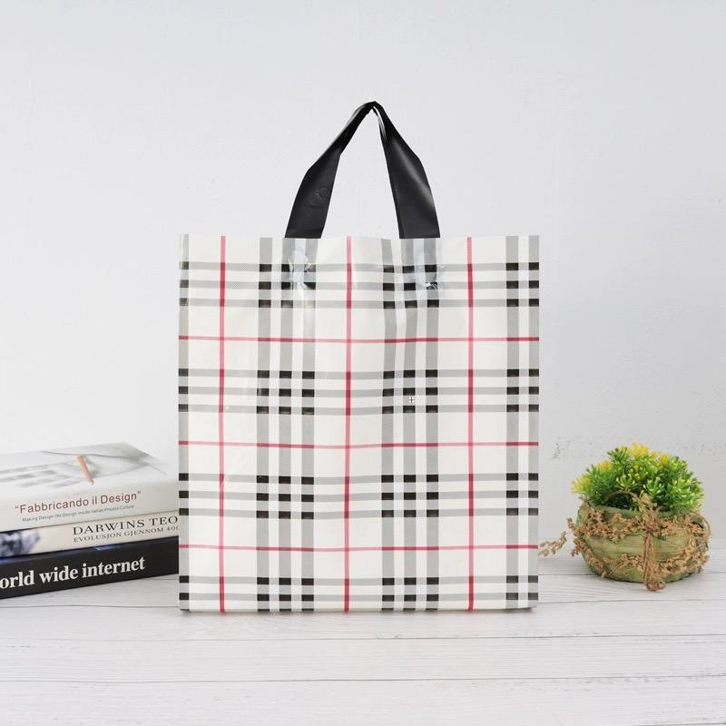 50x Reusable Plastic Tote Bag Eco Friendly Shopping Bags Durable Large Capacity - Red-Black 37*30*8cm V528-RED-BLACK-30-4-4-50PCS-756544