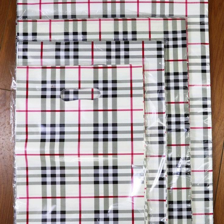 50x Reusable Plastic Tote Bag Eco Friendly Shopping Bags Durable Large Capacity - Red-Black 37*30*8cm V528-RED-BLACK-30-4-4-50PCS-756544