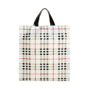 50x Reusable Plastic Tote Bag Eco Friendly Shopping Bags Durable Large Capacity - Red-Black 37*30*8cm V528-RED-BLACK-30-4-4-50PCS-756544