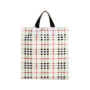 50x Reusable Plastic Tote Bag Eco Friendly Shopping Bags Durable Large Capacity - Red-Black 42*35*8cm V528-RED-BLACK-35-4-4-50PCS-981041