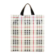 50x Reusable Plastic Tote Bag Eco Friendly Shopping Bags Durable Large Capacity - Red-Black 42*35*8cm V528-RED-BLACK-35-4-4-50PCS-981041
