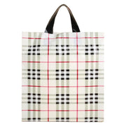 50x Reusable Plastic Tote Bag Eco Friendly Shopping Bags Durable Large Capacity - Red-Black 42*35*8cm V528-RED-BLACK-35-4-4-50PCS-981041