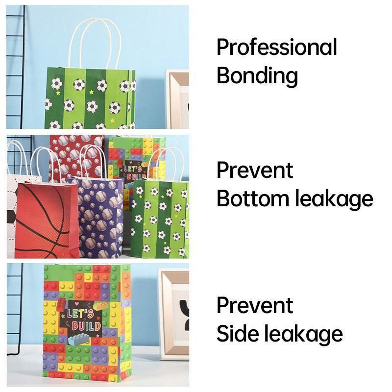 30PCS Fashion Ball Kraft Paper Gift Bag Festivals gift tote bag Party Favor Bag - Red-Tennis-Ball-30pcs V528-RED-TENNIS-BALL-30PCS-941132
